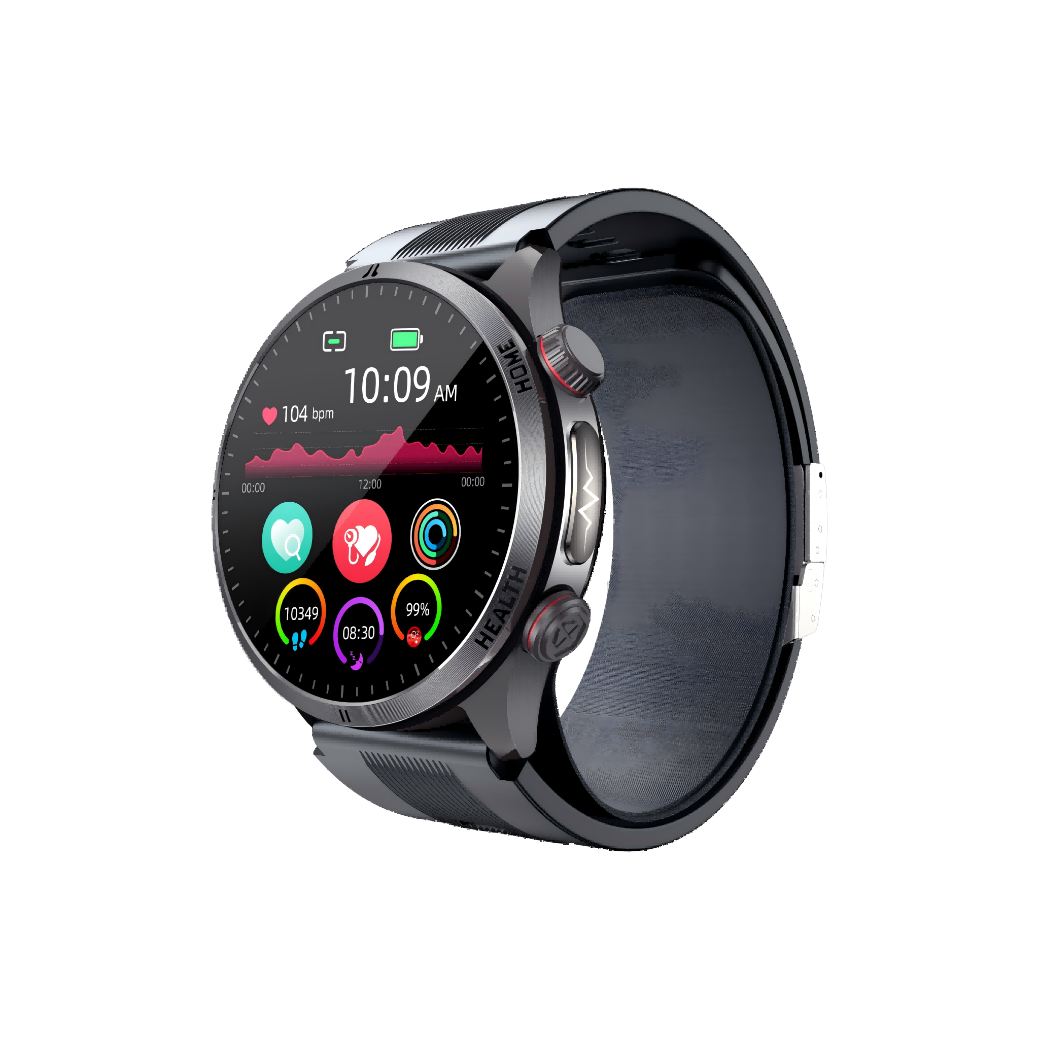 W8 Air Pump BP Watch: ECG, Bluetooth Call & 2-Year Warranty Support