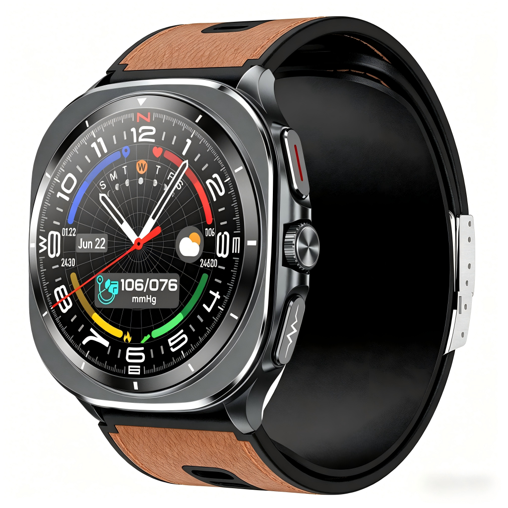 W8 Pro ECG Smart Watch - Air Pump BP, Bluetooth Call, NFC & 10-Day Battery