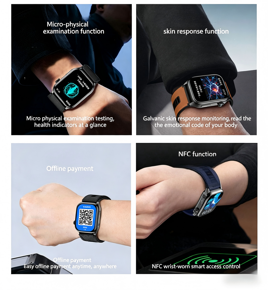 W7 Pro ECG Smart Watch | Air Pump BP, Bluetooth Call & 100+ Sport Modes