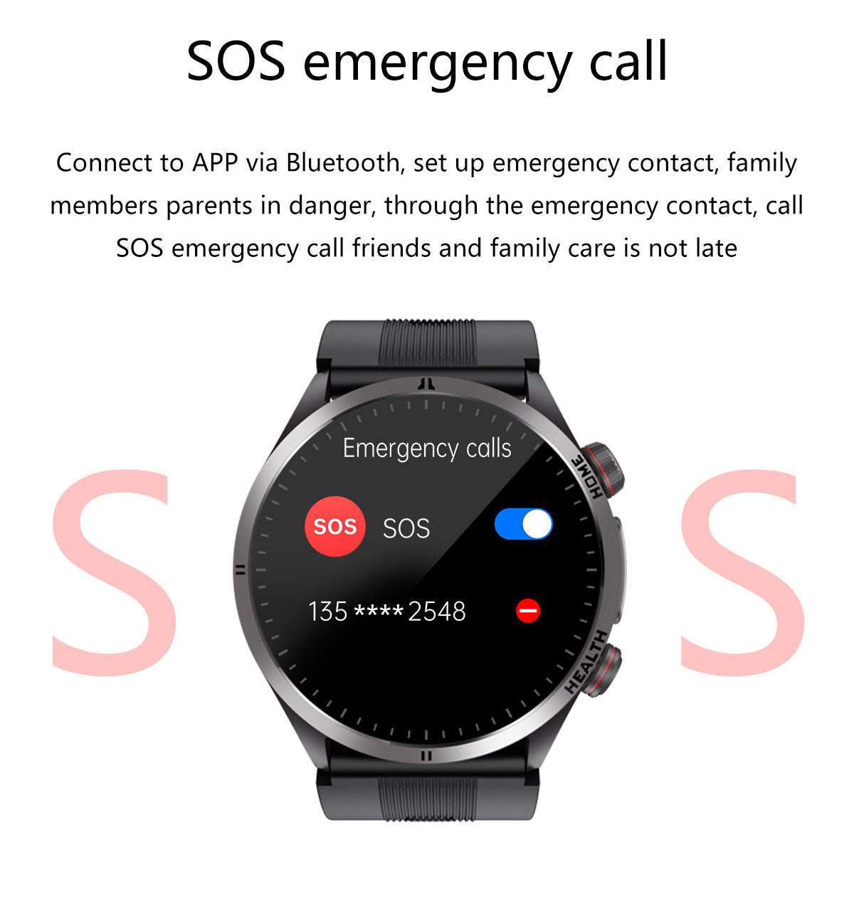 W8 Air Pump BP Watch: ECG, Bluetooth Call & 2-Year Warranty Support
