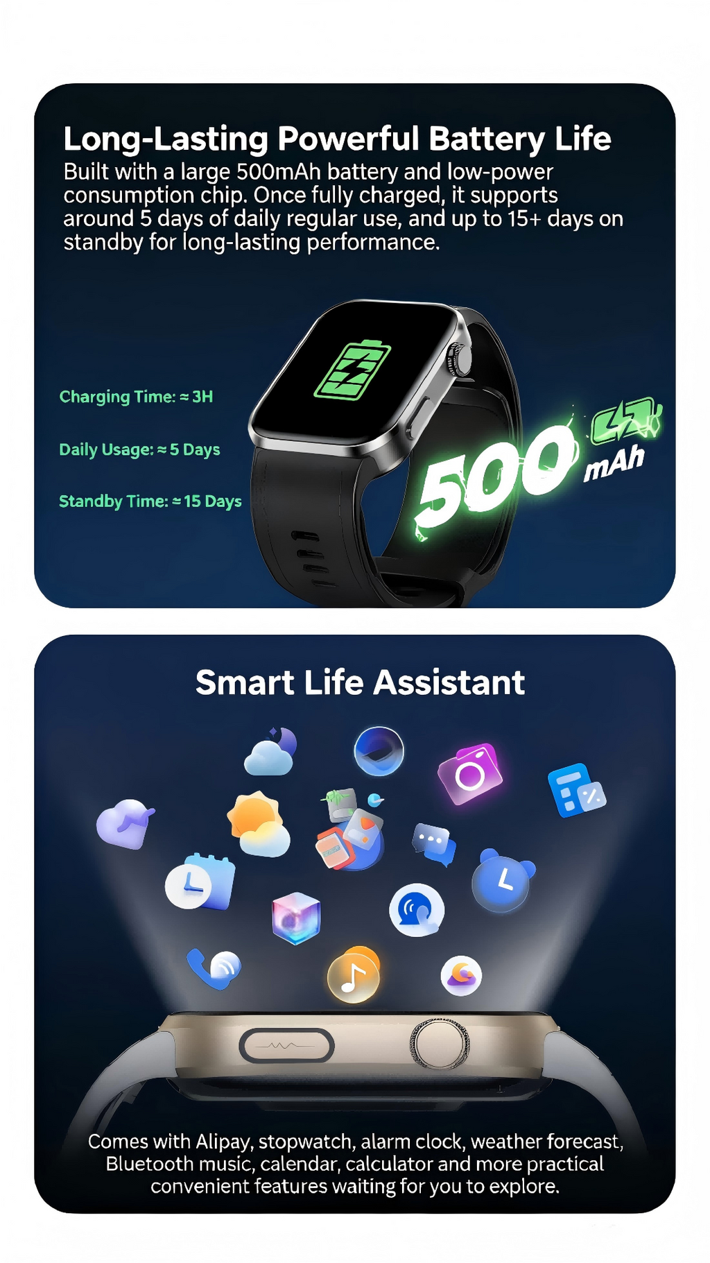 W8 Ultra Smartwatch - ECG, Blood Pressure, Heart Rate & Sleep Tracker