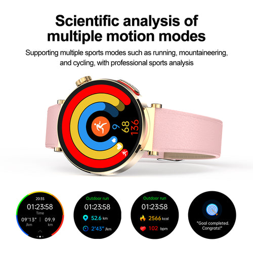 E6 Women's ECG Smart Watch: 1.27" Screen, 40mm Elegant Health Tracker