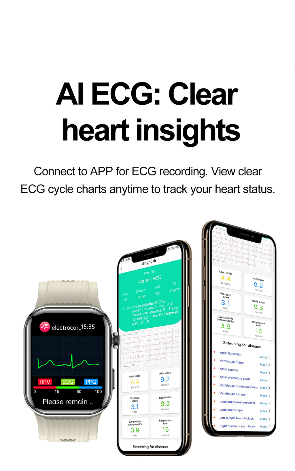 W8S Precision Health Watch: Blood Oxygen & BP Tracker with AMOLED