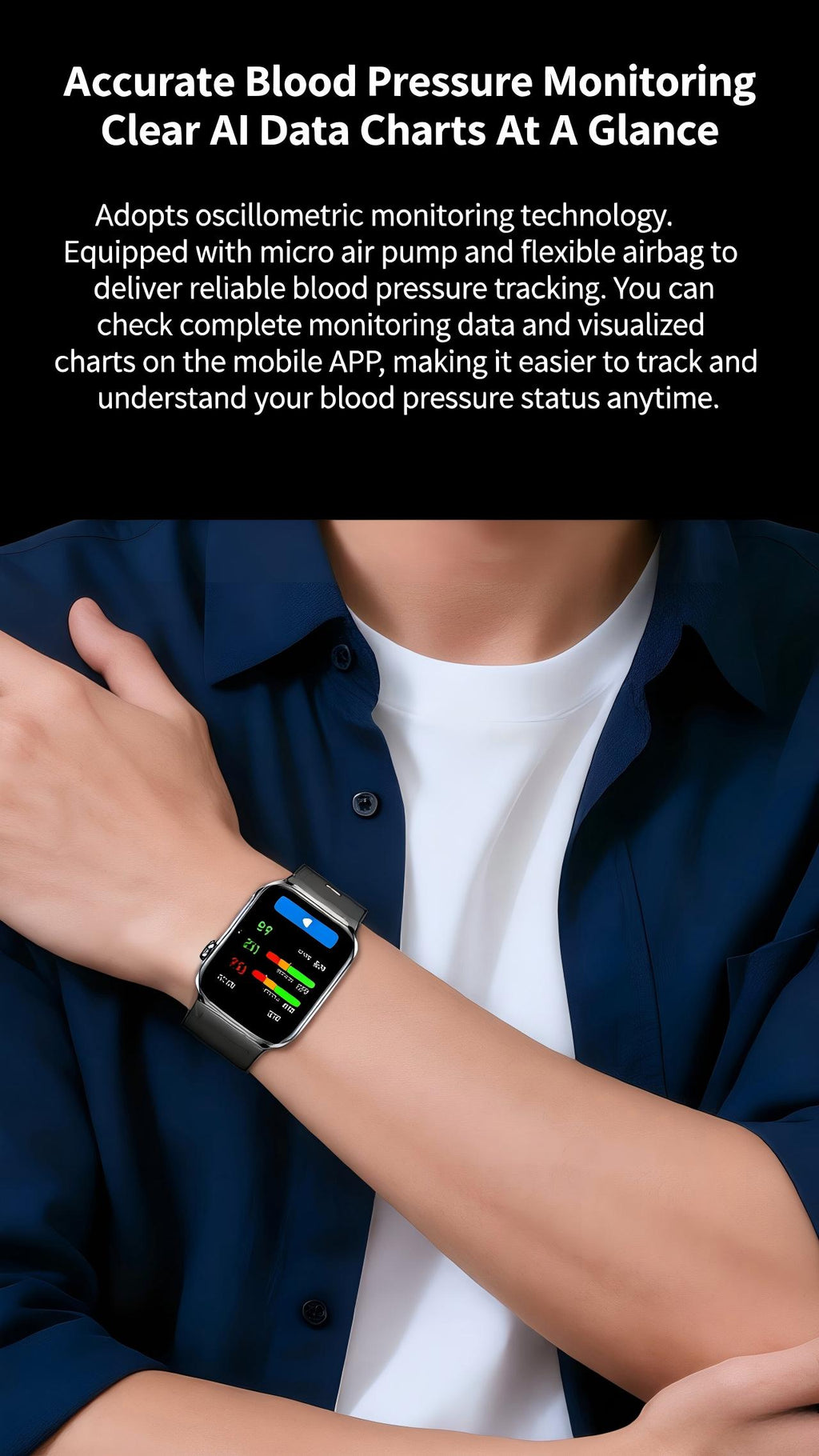 W8 Ultra Smartwatch - ECG, Blood Pressure, Heart Rate & Sleep Tracker